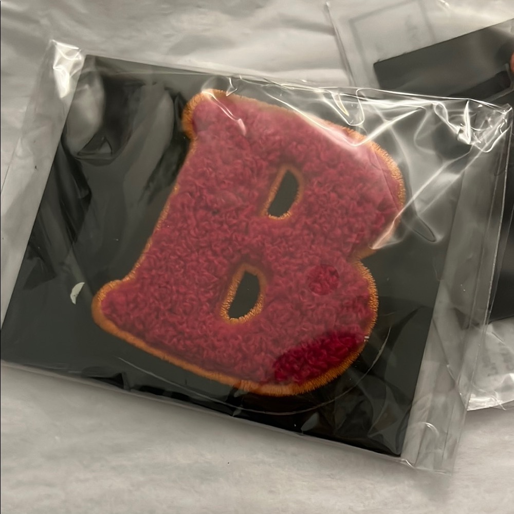 Marc Jacobs Pink and Orange discontinued Letter B Patch in large and small